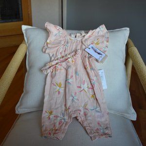 Jessica Simpson Pink Baby Romper with Headband